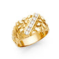 14KT REAL GOLD NUGGET RING FOR MEN