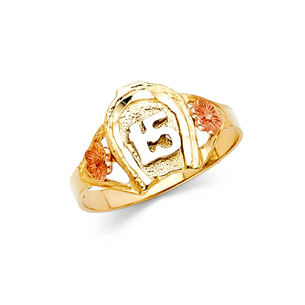 14KT REAL GOLD QUINCE AÑOS RING