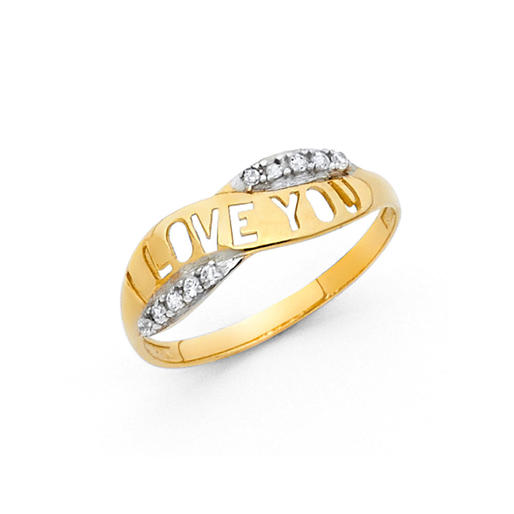 14KT REAL GOLD LOVE RING FOR WOMEN