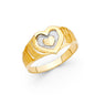 14KT REAL GOLD HEART RING FOR WOMEN