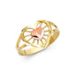 14KT REAL GOLD HEART RING FOR WOMEN