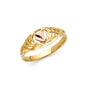 14KT REAL GOLD HEART RING FOR WOMEN