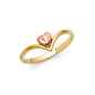 14KT REAL GOLD HEART RING FOR WOMEN