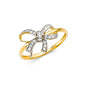 14KT REAL GOLD BOW RING FOR WOMEN
