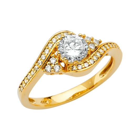 14K REAL GOLD ENGAGEMENT RING FOR WOMEN