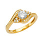 14KT REAL GOLD ENGAGEMENT RING FOR WOMEN