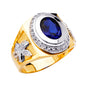 14KT REAL CZ STONE RING FOR MEN