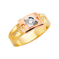 14KT REAL GOLD CZ STONE RING FOR MEN