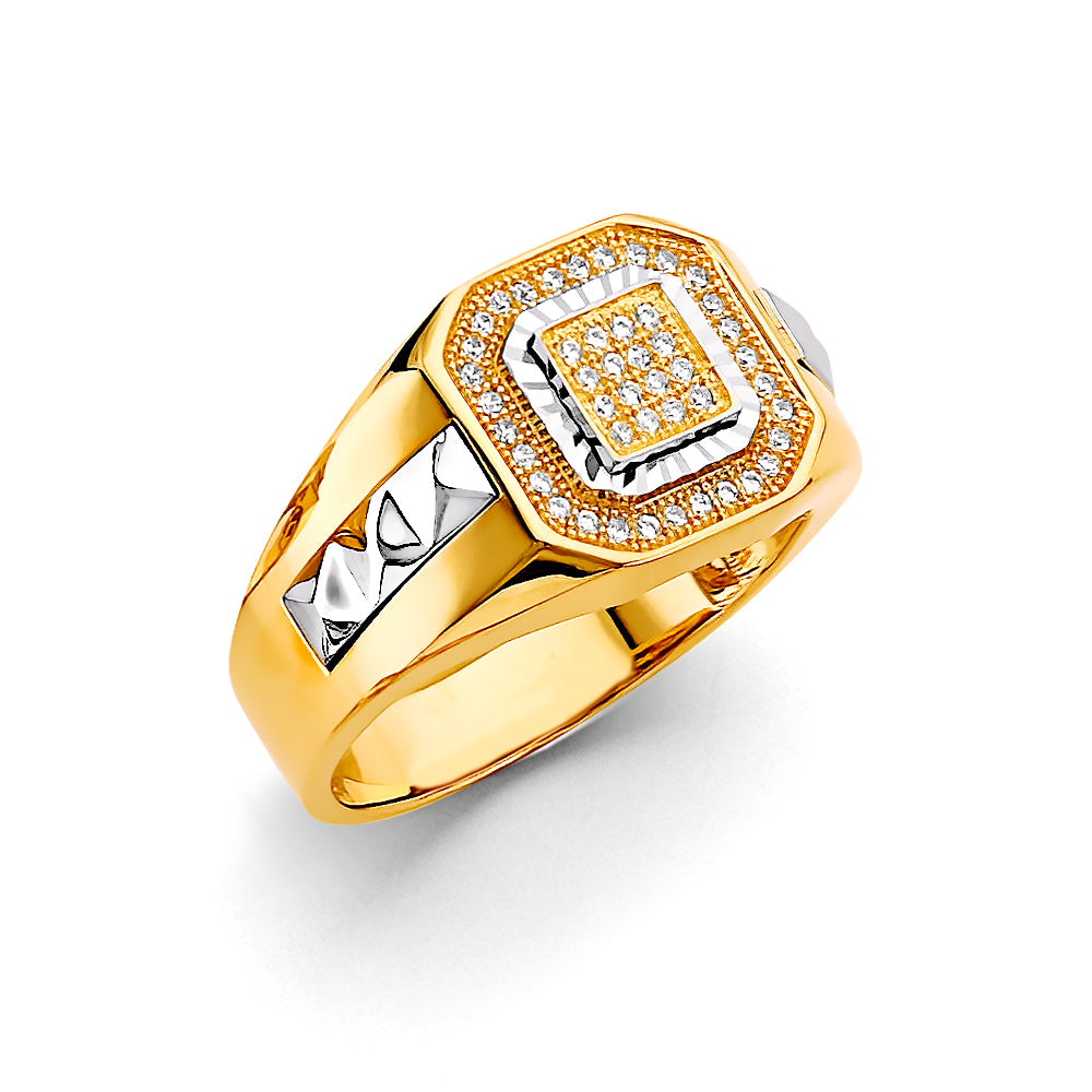14KT REAL GOLD NUGGET RING FOR MEN