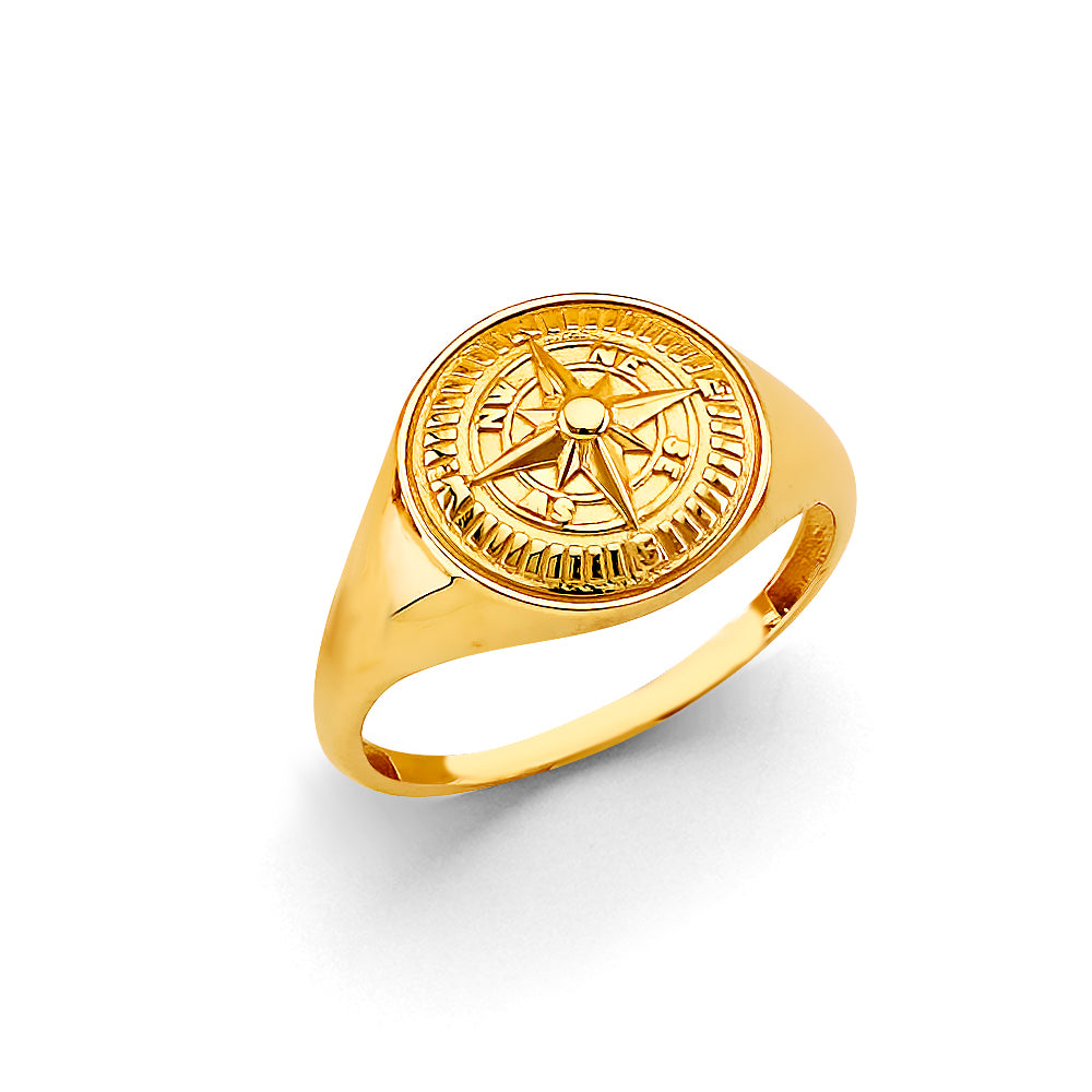 14KT REAL GOLD CZ STONE RING FOR MEN