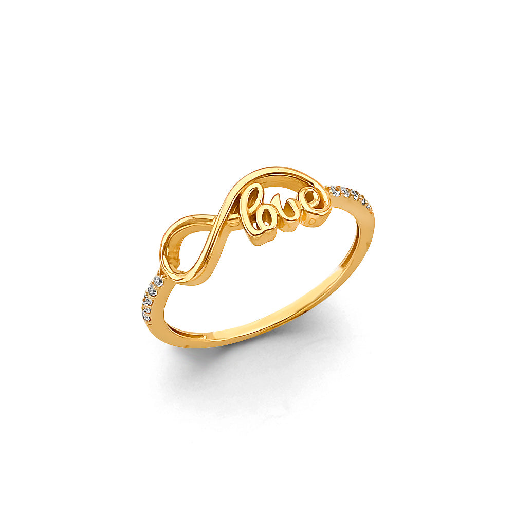 14KT REAL GOLD INFINITE RING FOR WOMEN