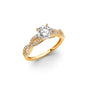14KT REAL GOLD ENGAGEMENT RING FOR WOMEN