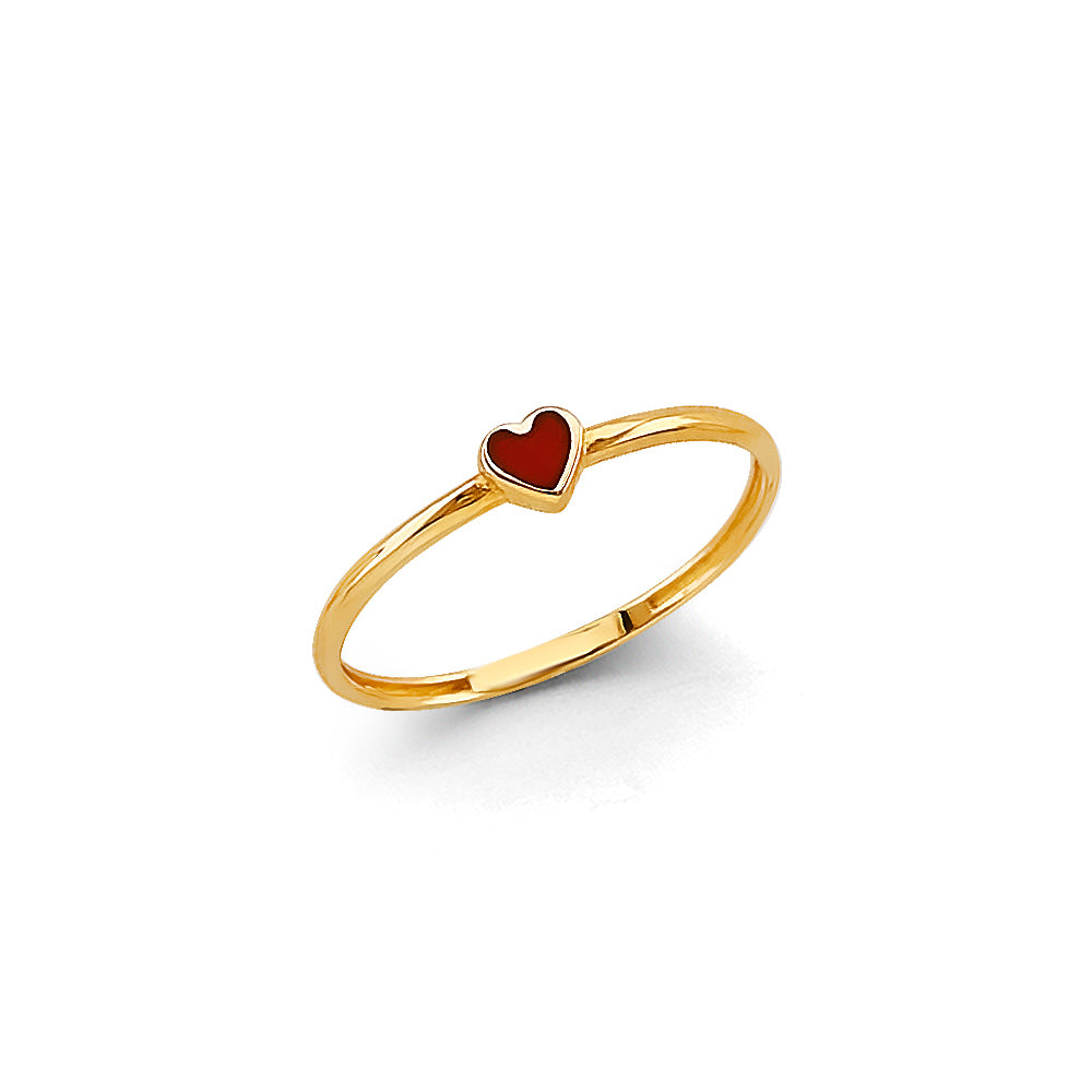 14KT REAL GOLD HEART RING FOR WOMEN