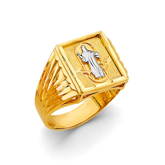 14KT REAL GOLD RELIGIOUS RING FOR MEN