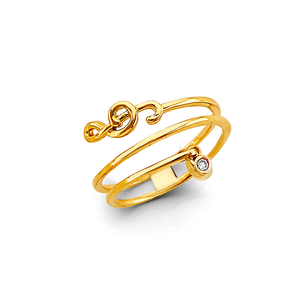 14KT REAL GOLD FANCY RING FOR WOMEN