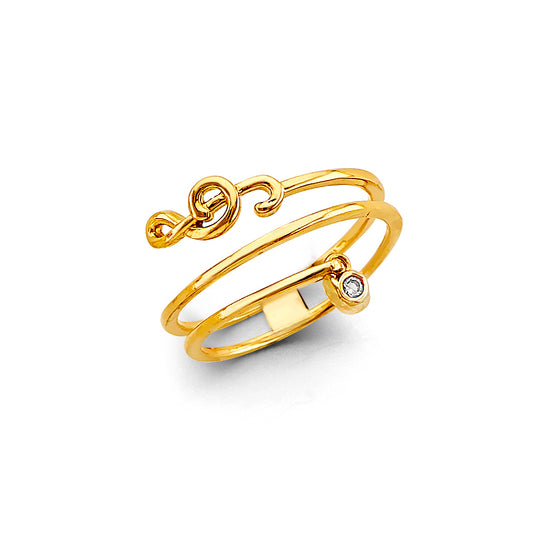 14KT REAL GOLD FANCY RING FOR WOMEN
