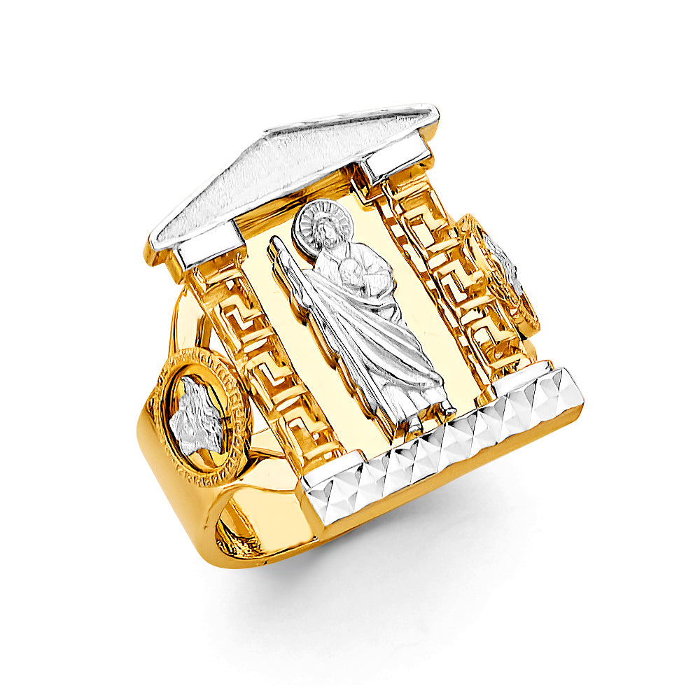 14KT REAL GOLD RELIGIOUS RING FOR MEN