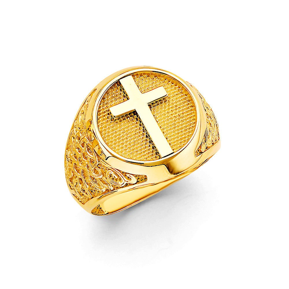 14KT REAL GOLD RELIGIOUS RING FOR MEN