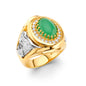 14KT REAL GOLD CZ STONE RING FOR MEN