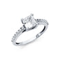 14kt Real White Gold Engagement Ring