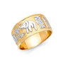 14kt Real Gold Unisex Good Luck Ring