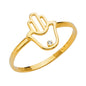 14kt Real Gold Hamsa Ring