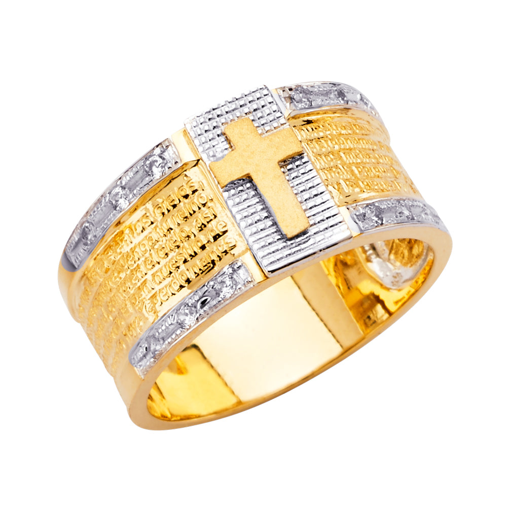 14kt Real Gold Unisex Religious Ring