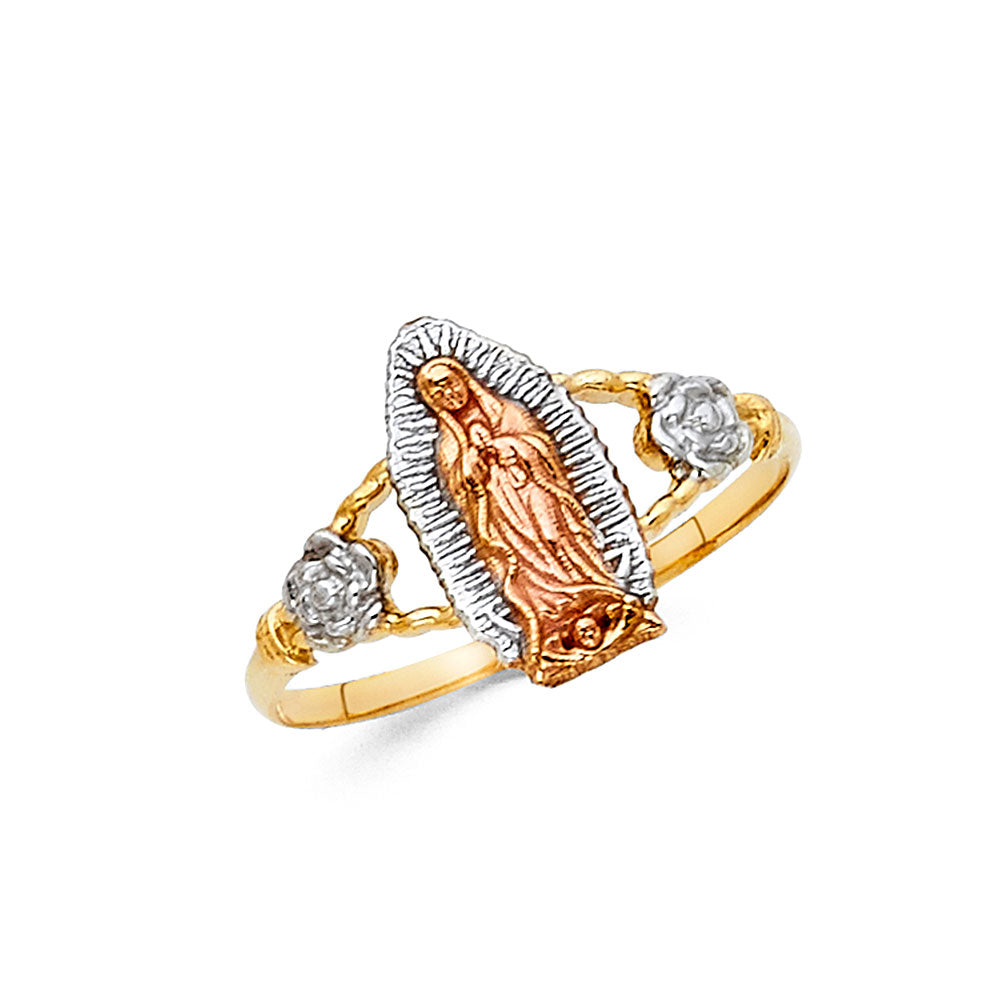 14kt Real Gold Virgin Mary Ring