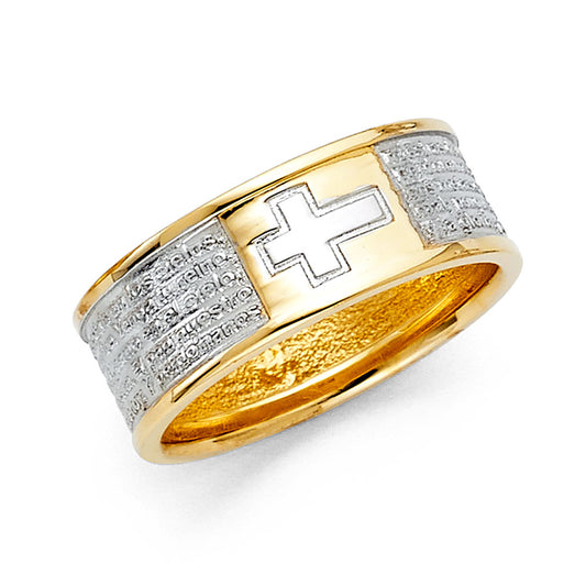 14kt Real Gold Unisex Ring With White Gold