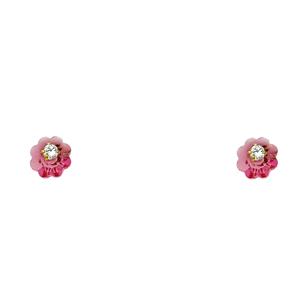 14KT REAL GOLD STUD EARRINGS FOR KIDS