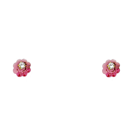 14KT REAL GOLD STUD EARRINGS FOR KIDS
