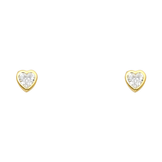 14KT REAL GOLD STUD EARRINGS FOR KIDS