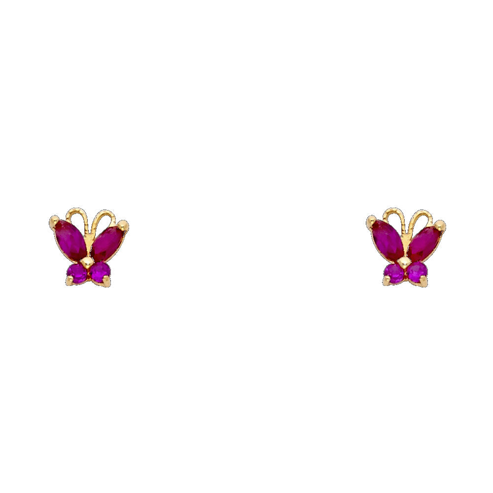 14KT REAL GOLD STUD EARRINGS FOR KIDS