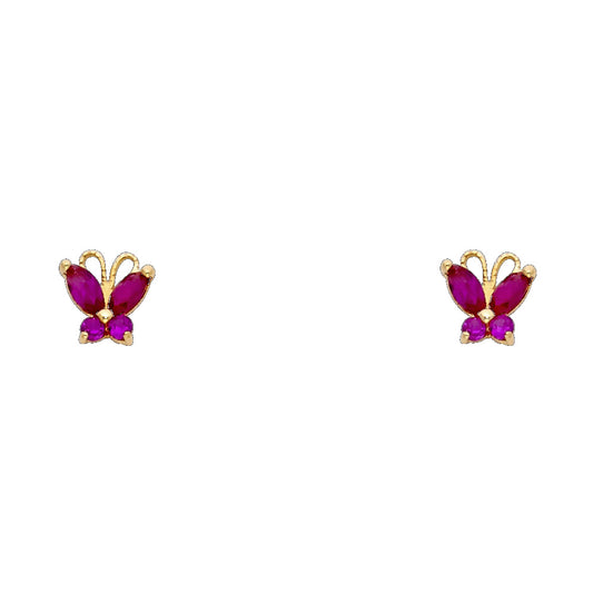 14KT REAL GOLD STUD EARRINGS FOR KIDS