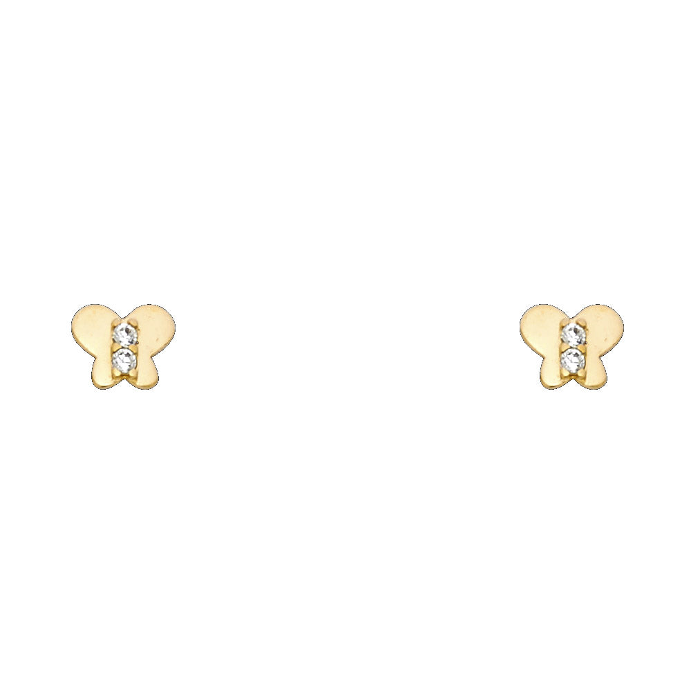 14KT REAL GOLD STUD EARRINGS FOR KIDS