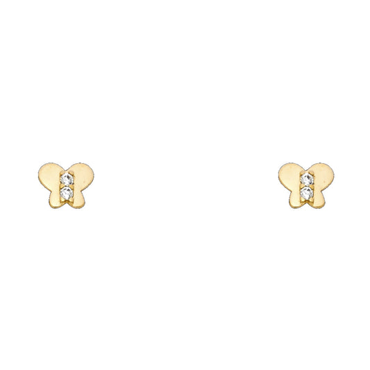 14KT REAL GOLD STUD EARRINGS FOR KIDS
