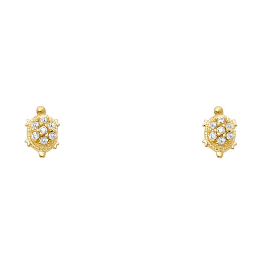 14KT REAL GOLD STUD EARRINGS FOR KIDS