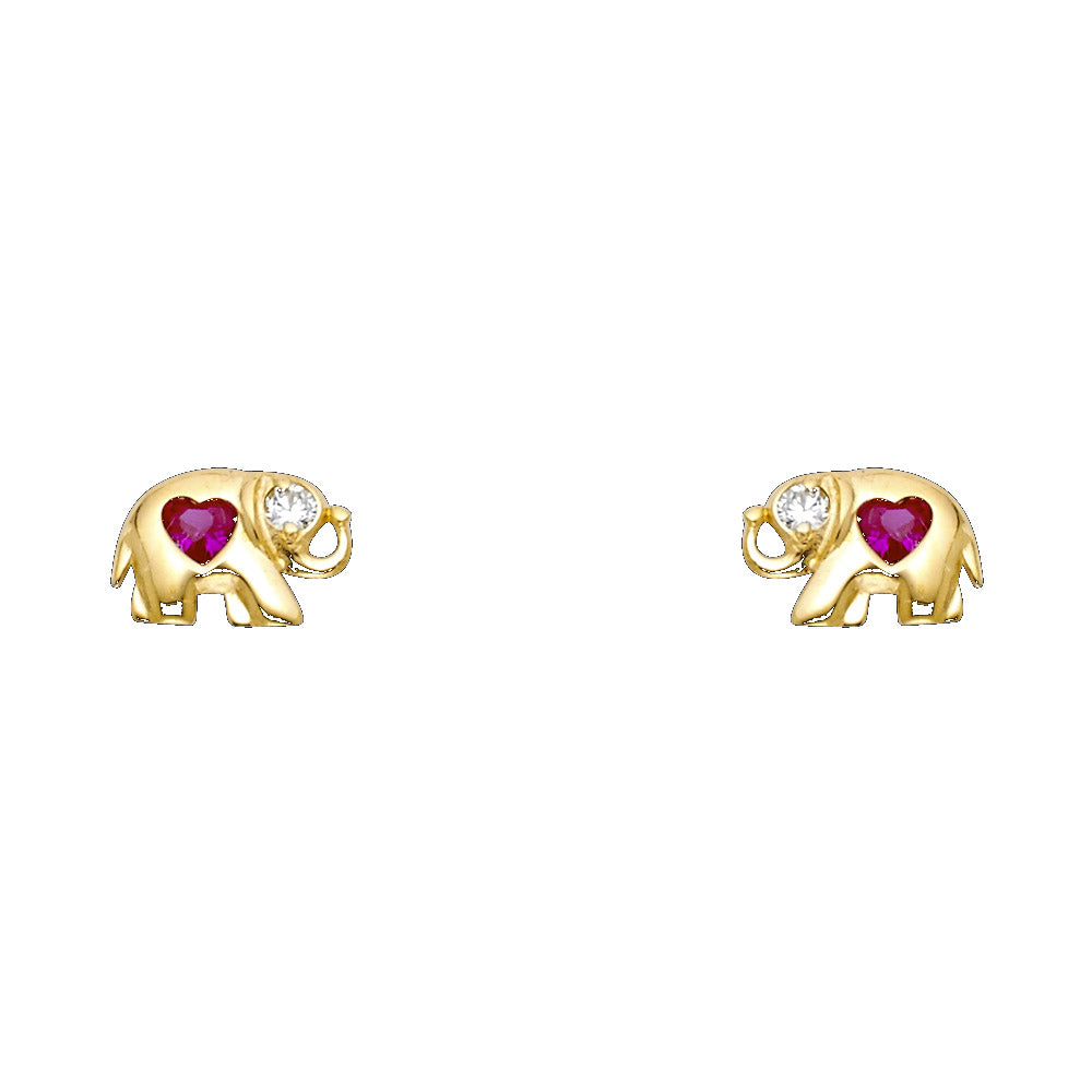 14KT REAL GOLD STUD EARRINGS FOR KIDS