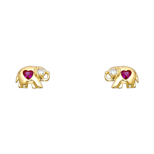 14KT REAL GOLD STUD EARRINGS FOR KIDS