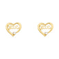 14KT REAL GOLD HEART EARRINGS FOR KIDS