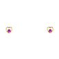 14KT REAL GOLD HEART STUD EARRINGS FOR KIDS