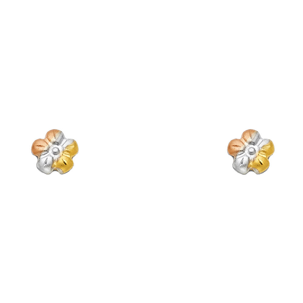 14KT REAL GOLD STUD EARRINGS FOR KIDS