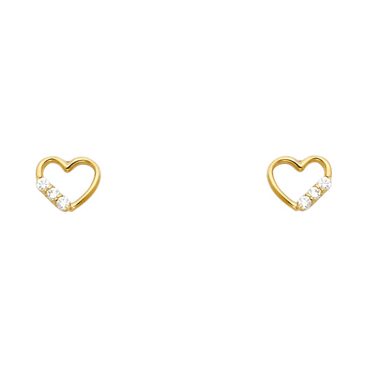 14KT REAL GOLD STUD EARRING FOR KIDS