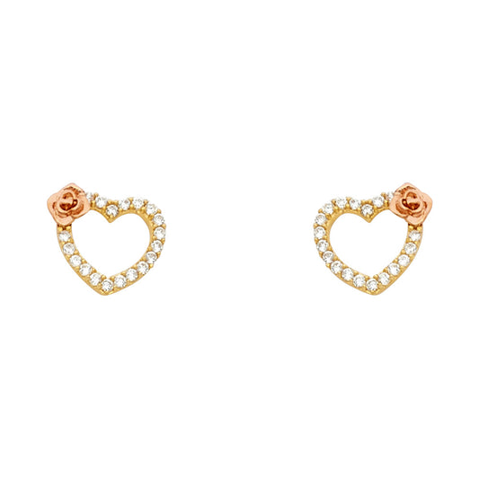14KT REAL GOLD STUD EARRING FOR KIDS