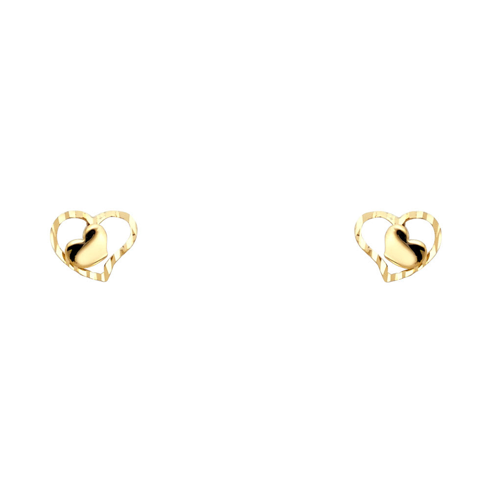 14KT REAL GOLD STUD EARRINGS FOR KIDS