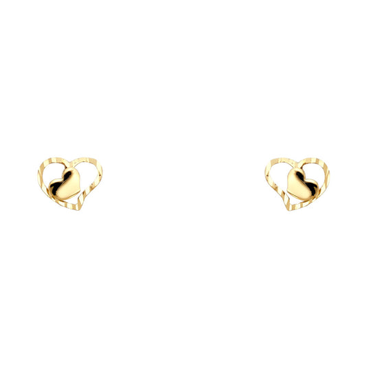 14KT REAL GOLD STUD EARRINGS FOR KIDS