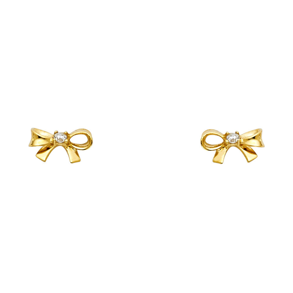 14KT REAL GOLD STUD EARRINGS FOR KIDS