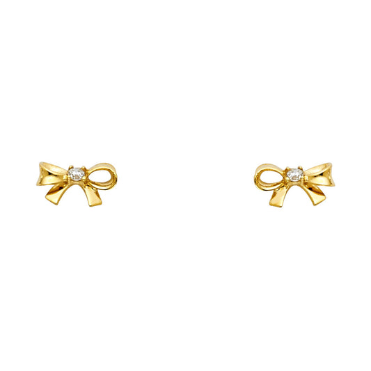 14KT REAL GOLD STUD EARRINGS FOR KIDS