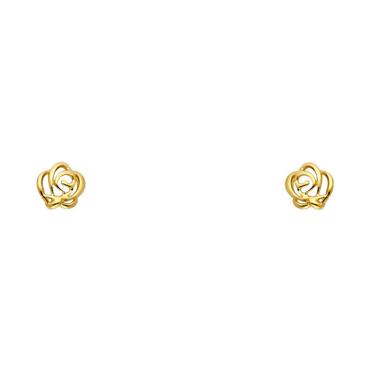 14KT REAL GOLD STUD EARRINGS FOR KIDS