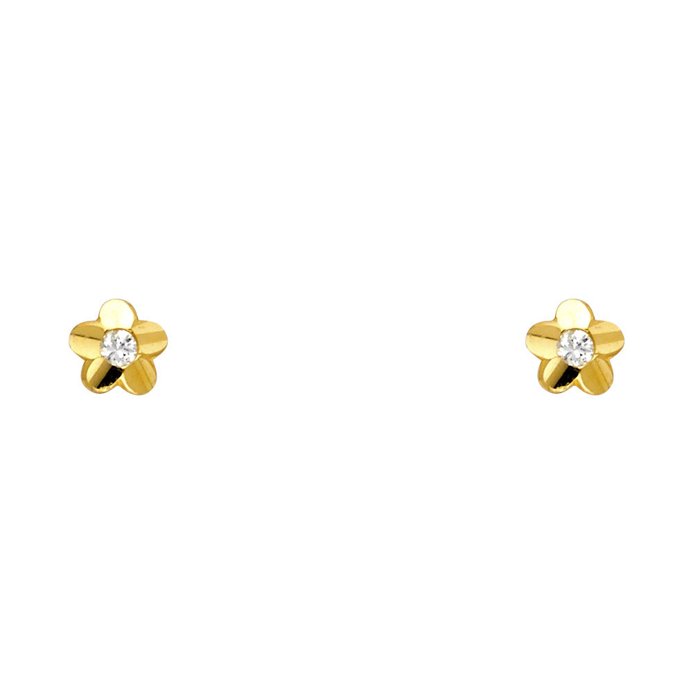 14KT REAL GOLD STUD EARRINGS FOR KIDS